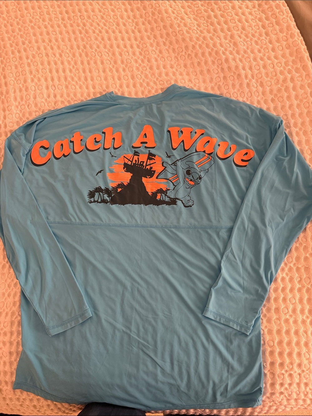 Disney Typhoon Lagoon Catch A Wave Long-Sleeve Performance Shirt - Blue/Orange